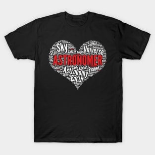 Astronomy Lover Heart Shape Future Astronomer Word Cloud product T-Shirt